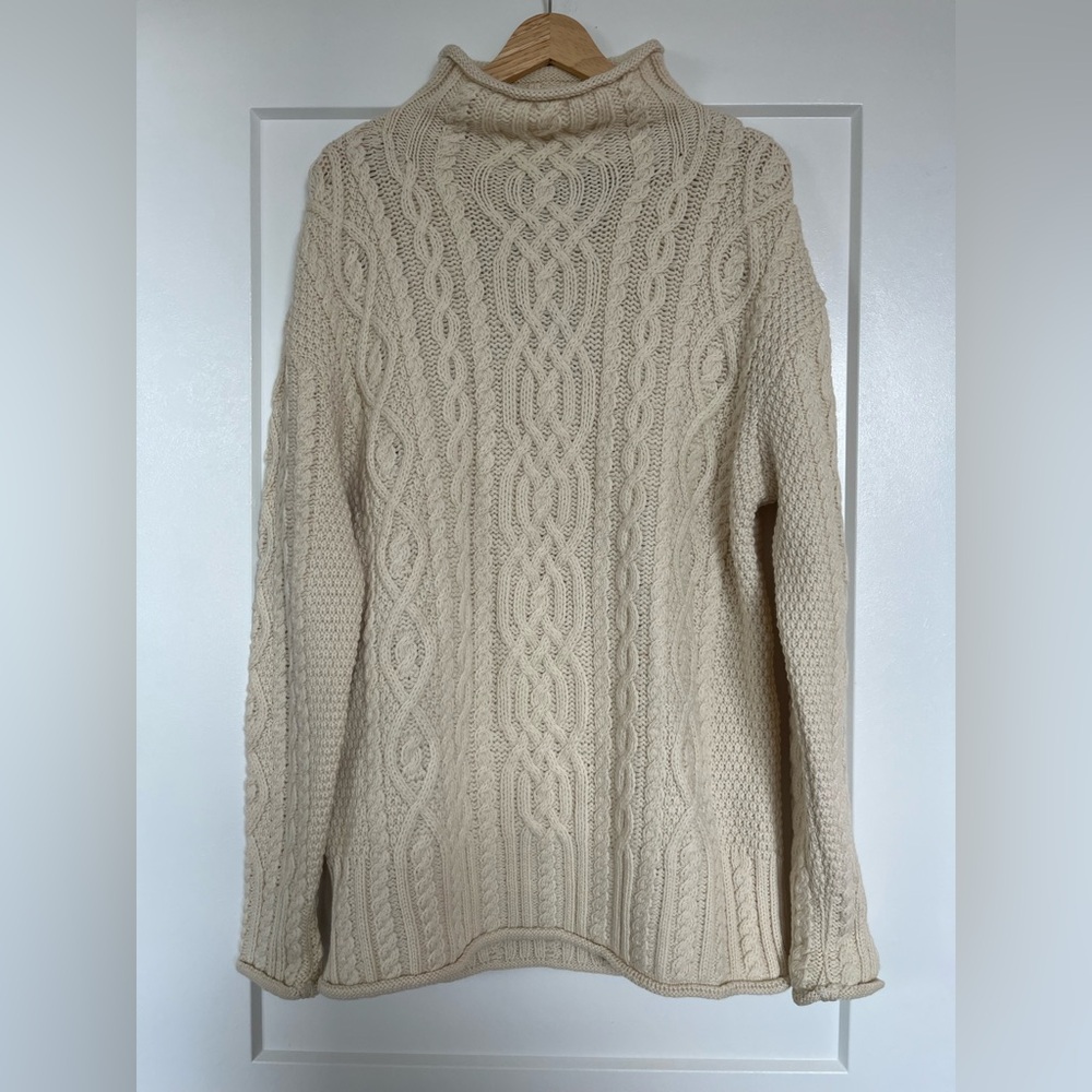 Aran Sweater Market 100% Merino Wool Cable Knit Sweater – NWT 🤍